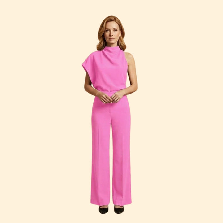 Women’s Chic Jumpsuit with Mock Neck