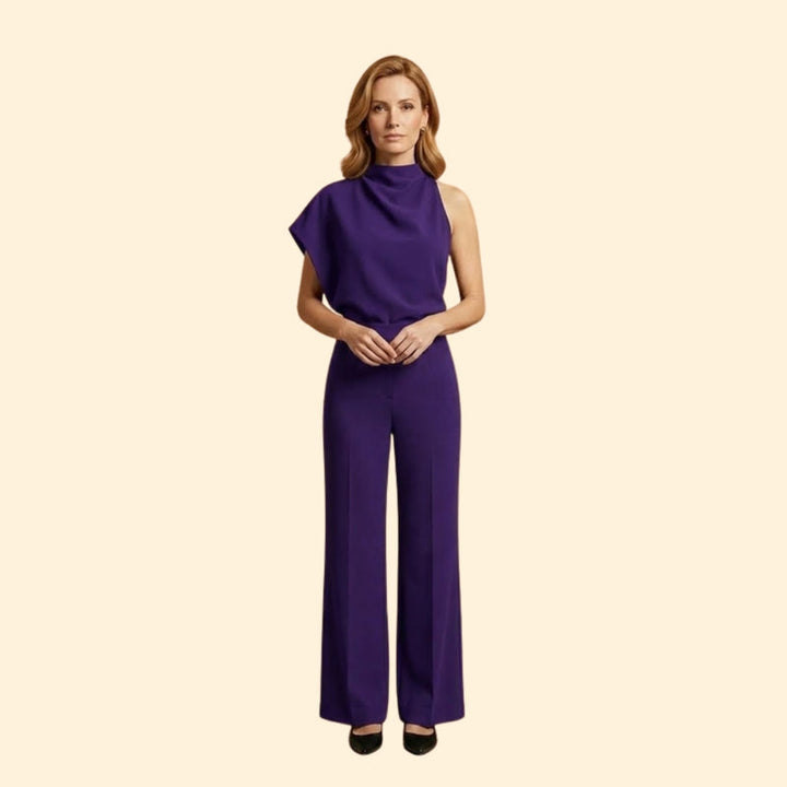 Women’s Chic Jumpsuit with Mock Neck