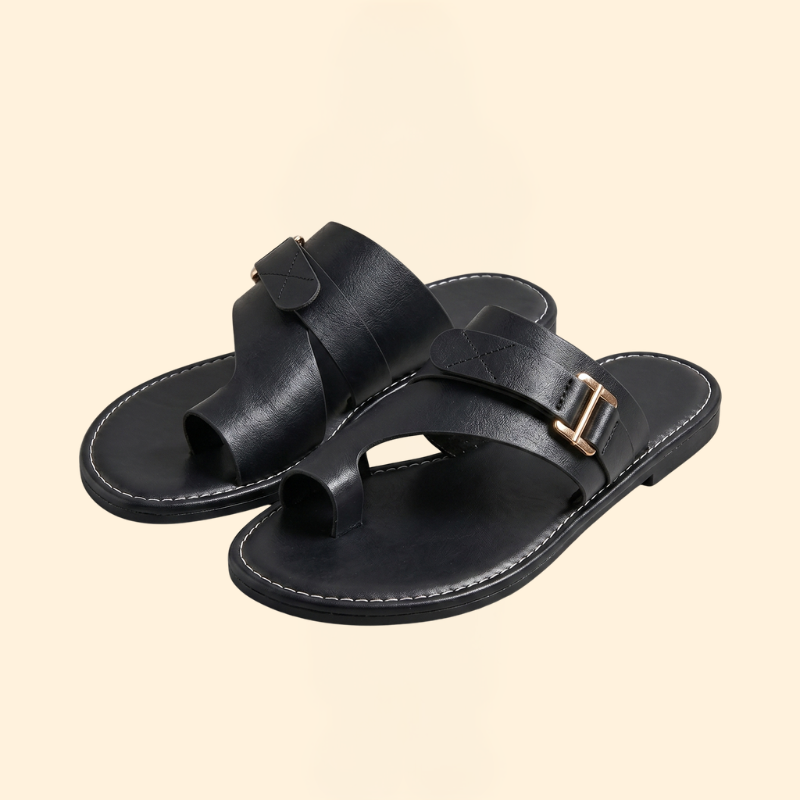 Women’s Slide Sandals with Cross Over Straps