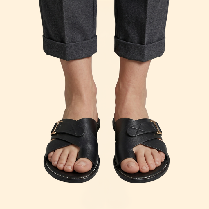 Women’s Slide Sandals with Cross Over Straps
