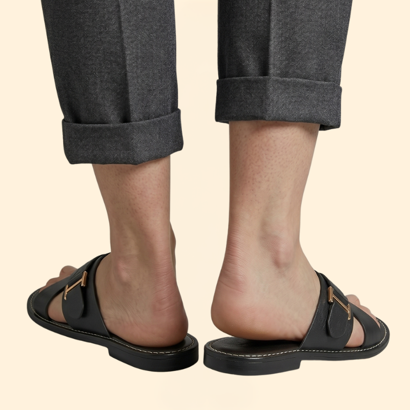 Women’s Slide Sandals with Cross Over Straps