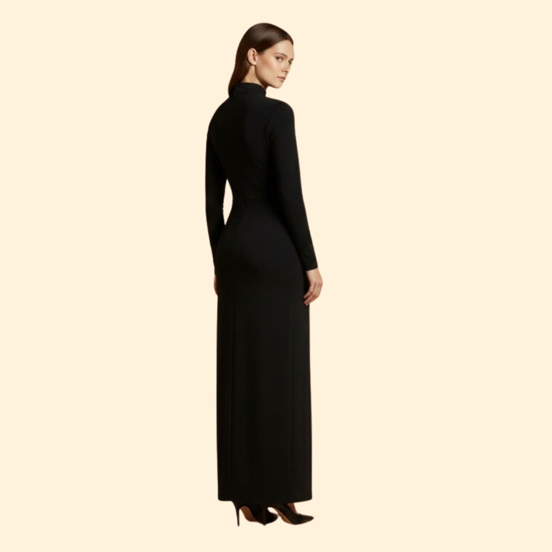 Women's Slim-Fit Dress with Slit Detail