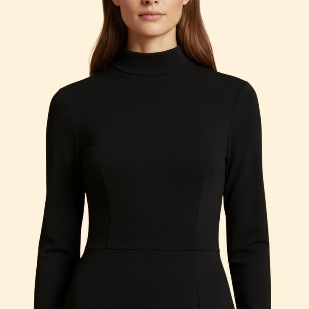 Women's Slim-Fit Dress with Slit Detail