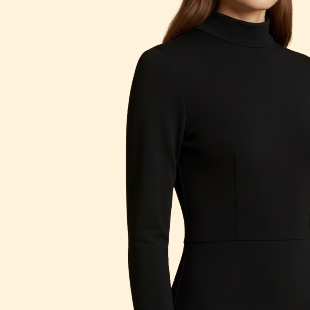 Women's Slim-Fit Dress with Slit Detail