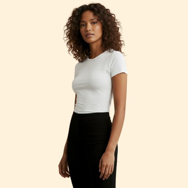 Women’s Slim Fit T-shirt with Round Neck