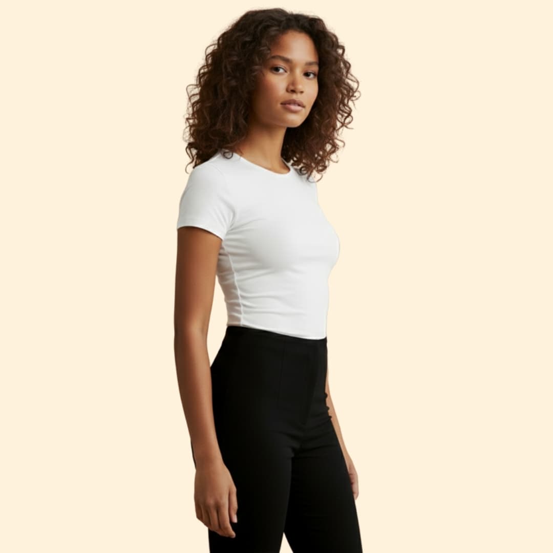 Women’s Slim Fit T-shirt with Round Neck