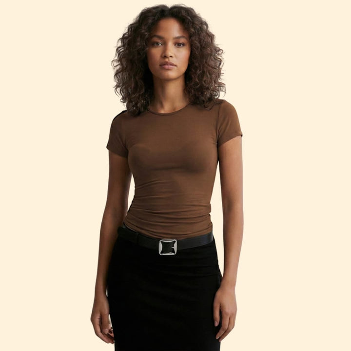 Women’s Slim Fit T-shirt with Round Neck