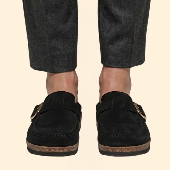 Women’s Slip-On Loafers with Buckled Strap