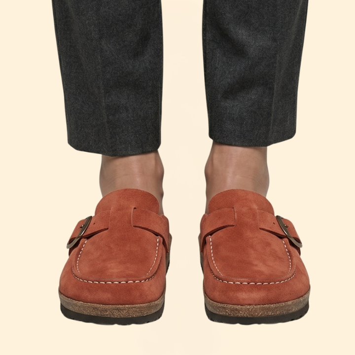Women’s Slip-On Loafers with Buckled Strap