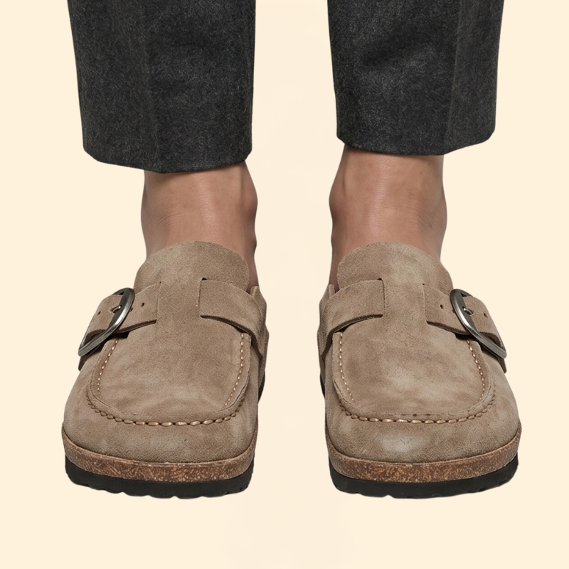 Women’s Slip-On Loafers with Buckled Strap