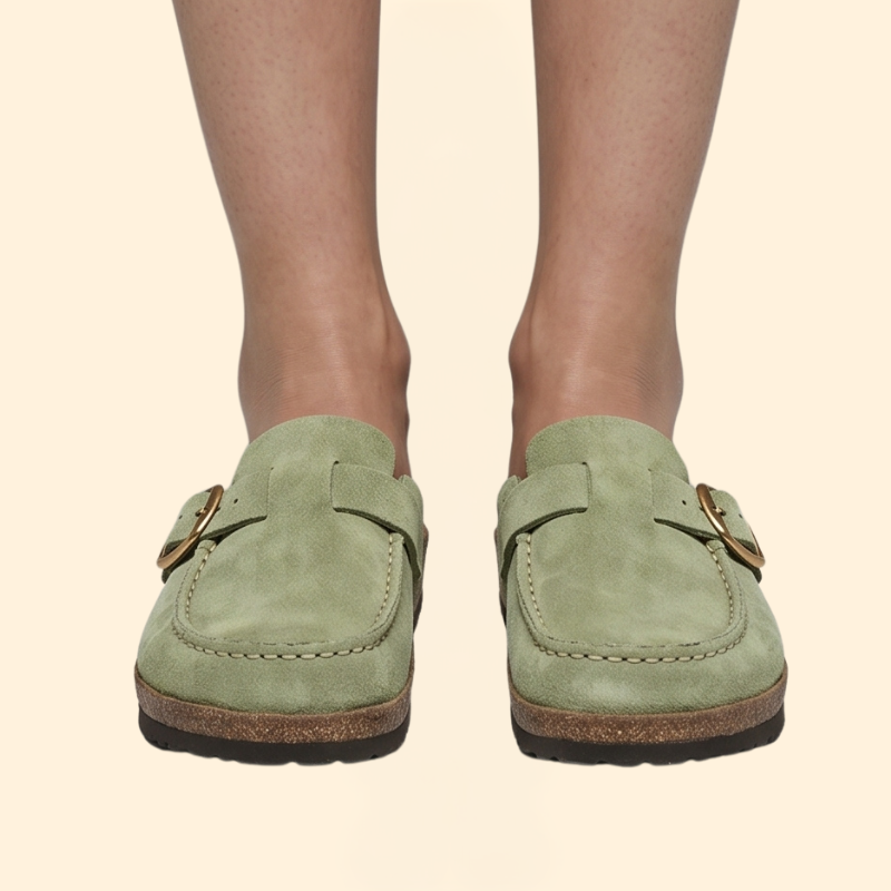 Women’s Slip-On Loafers with Buckled Strap