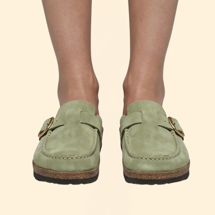 Women’s Slip-On Loafers with Buckled Strap