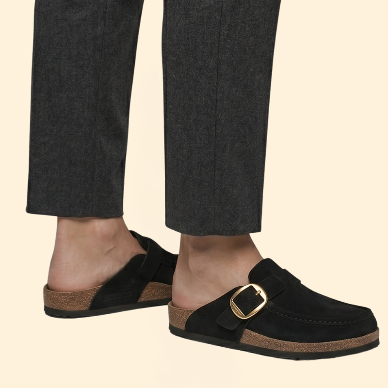 Women’s Slip-On Loafers with Buckled Strap