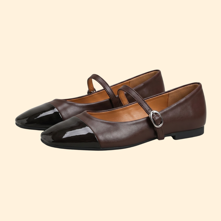 Women’s Slip-On Shoes with Glossy Toe Detail