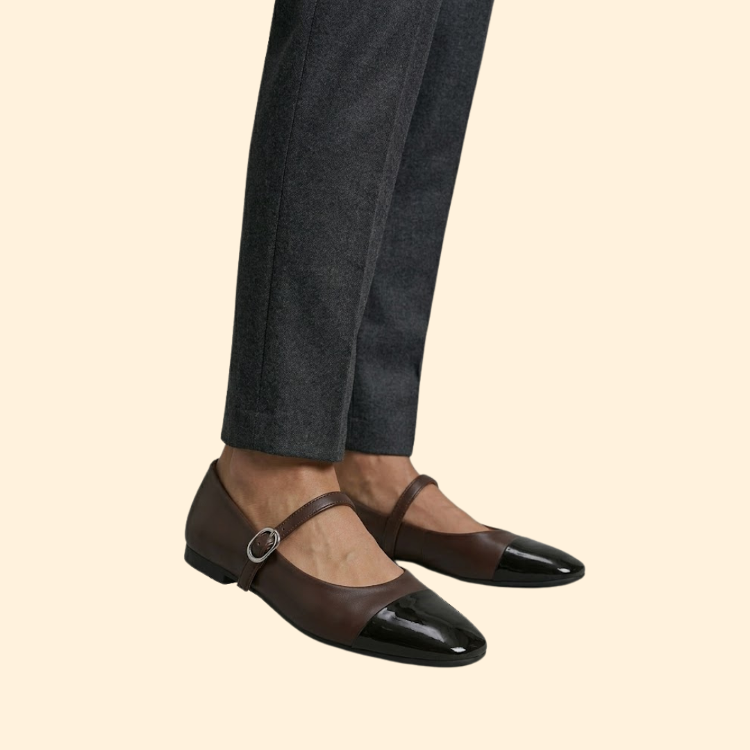 Women’s Slip-On Shoes with Glossy Toe Detail