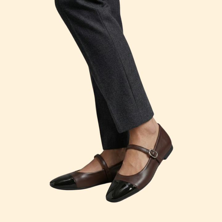 Women’s Slip-On Shoes with Glossy Toe Detail