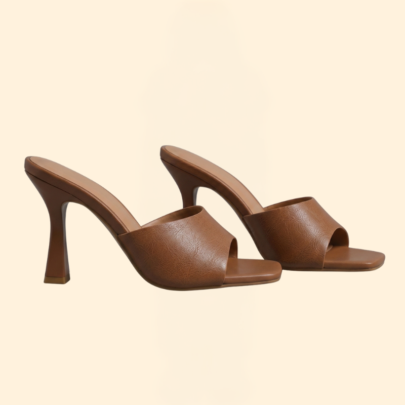Women’s Slip-on Heels with Textured Finish