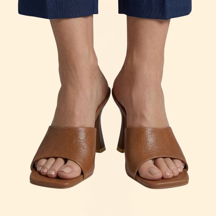 Women’s Slip-on Heels with Textured Finish