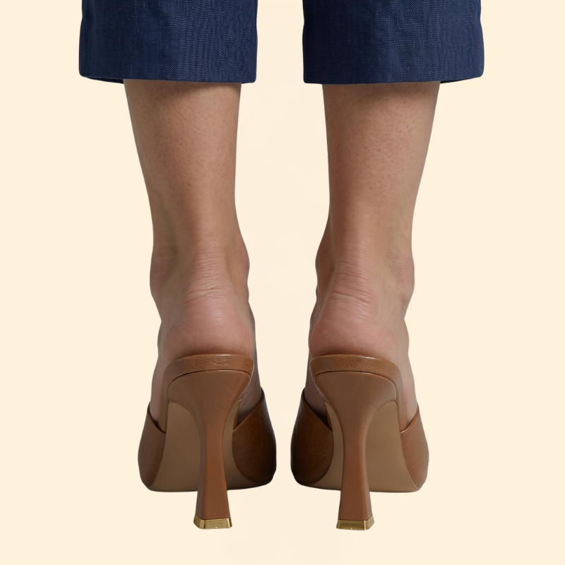 Women’s Slip-on Heels with Textured Finish