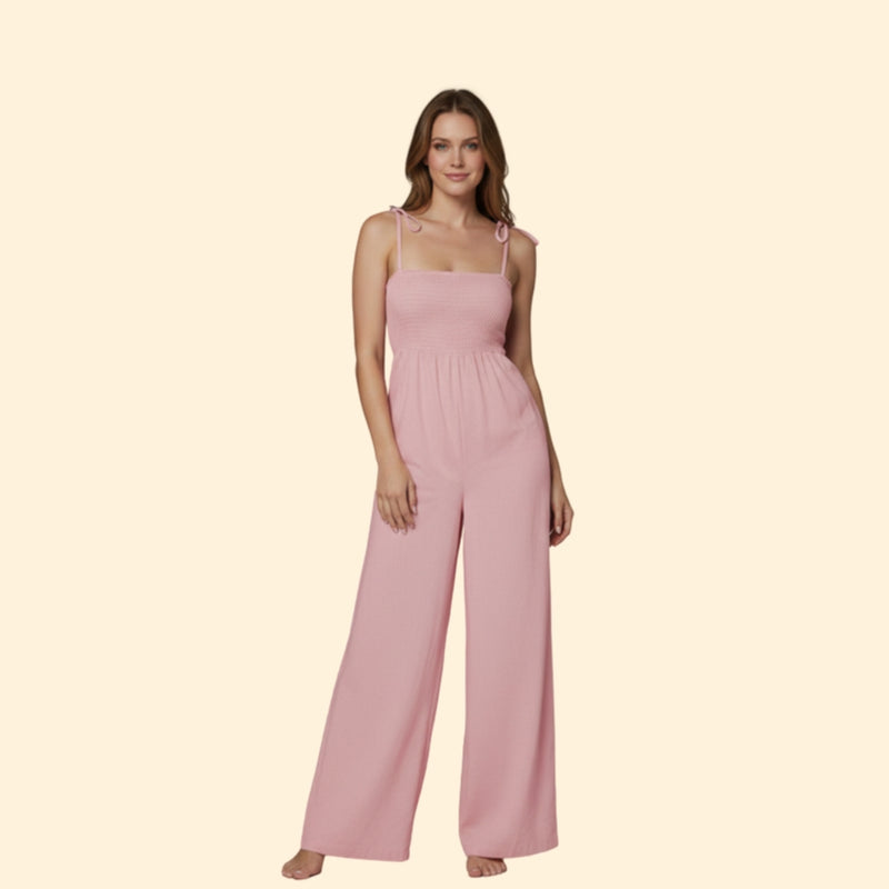 Women’s Sleeveless Jumpsuit Wide-Leg Design