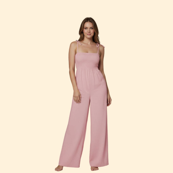 Women’s Sleeveless Jumpsuit Wide-Leg Design