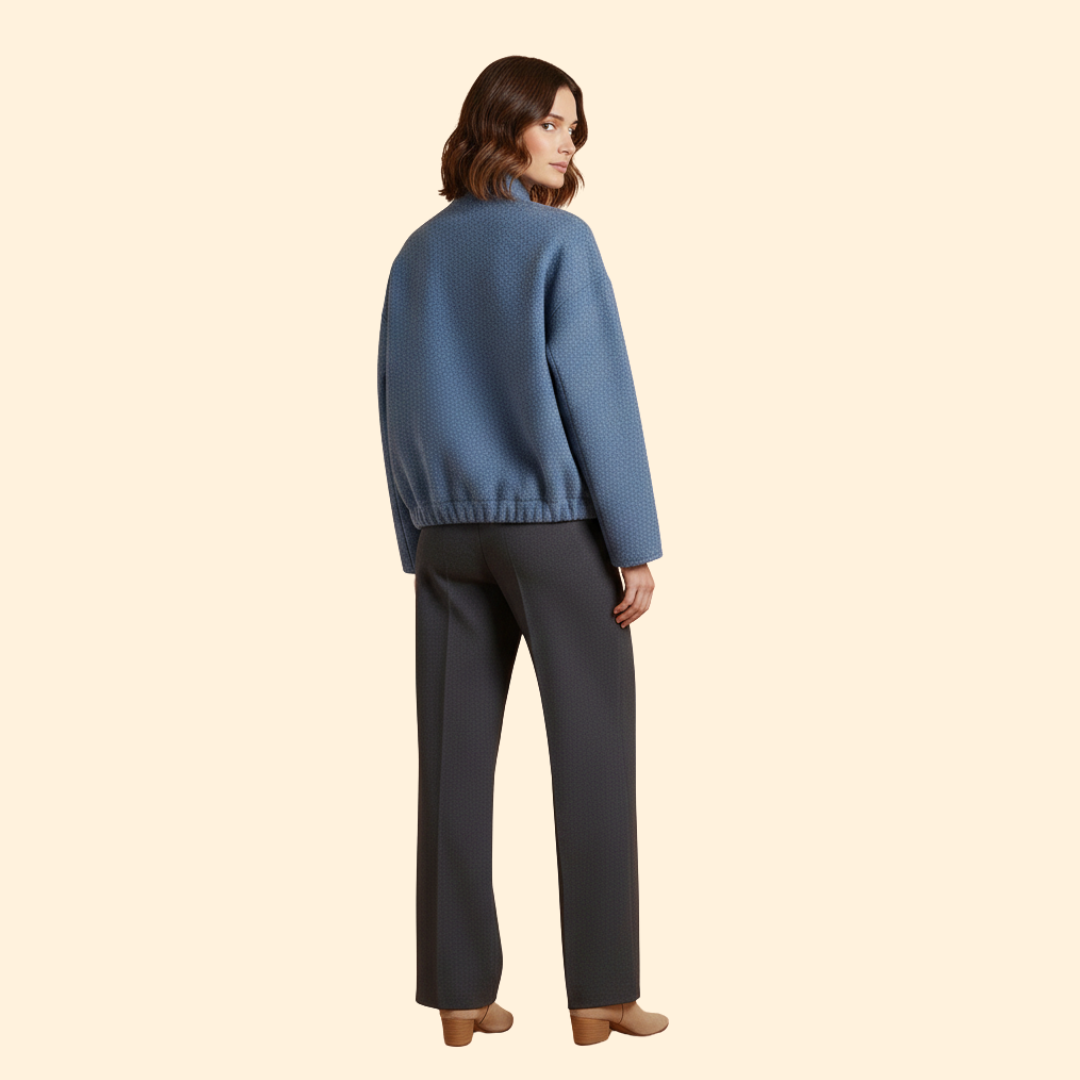 Women’s Oversized Bomber Jacket with Side Slip Pockets