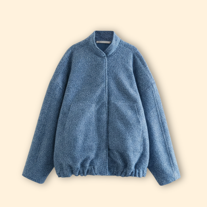 Women’s Oversized Bomber Jacket with Side Slip Pockets
