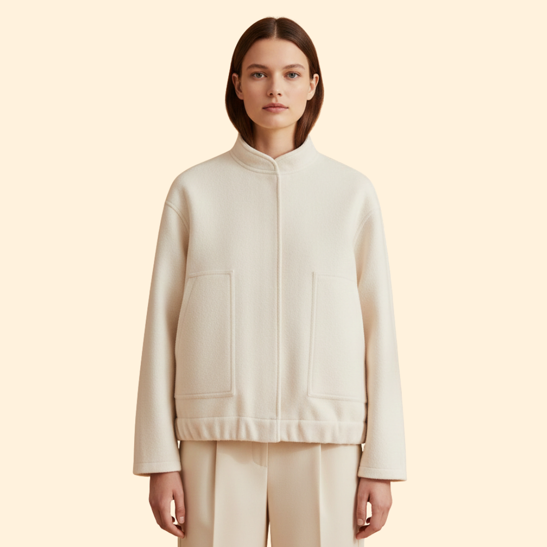 Women’s Oversized Bomber Jacket with Side Slip Pockets