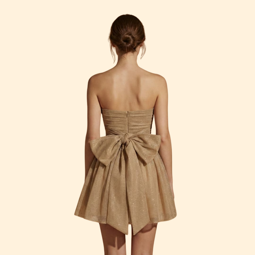 Women’s Sparkling Bow Wedding Guest Dress