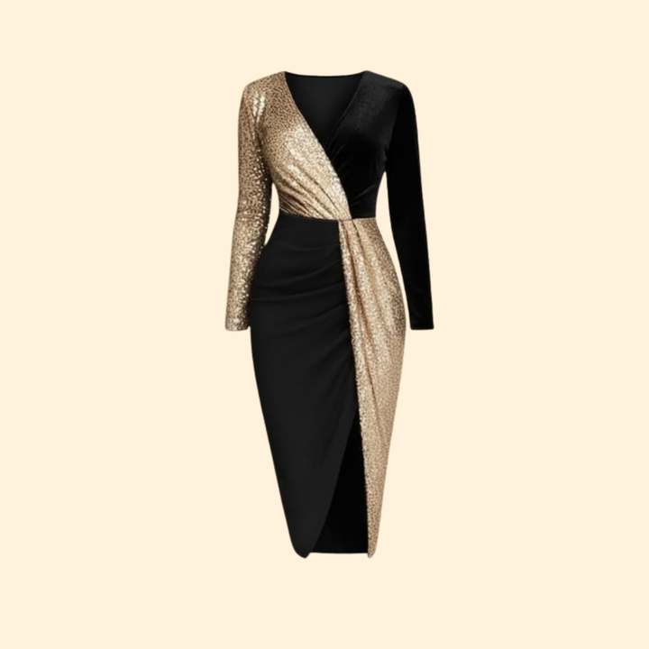 Women's Sparkling Gold Detail Dress