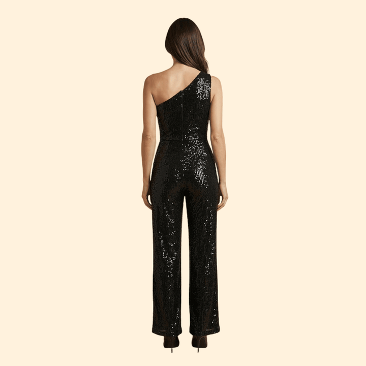 Women’s One-Shoulder Jumpsuit with Flared Legs