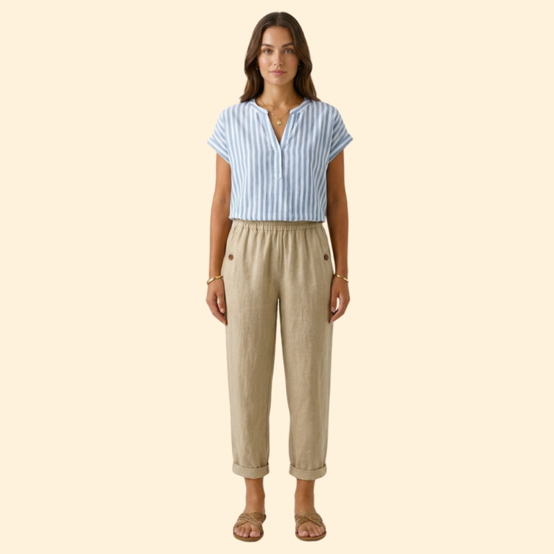 Women’s Straight Leg Pants with Side Pockets
