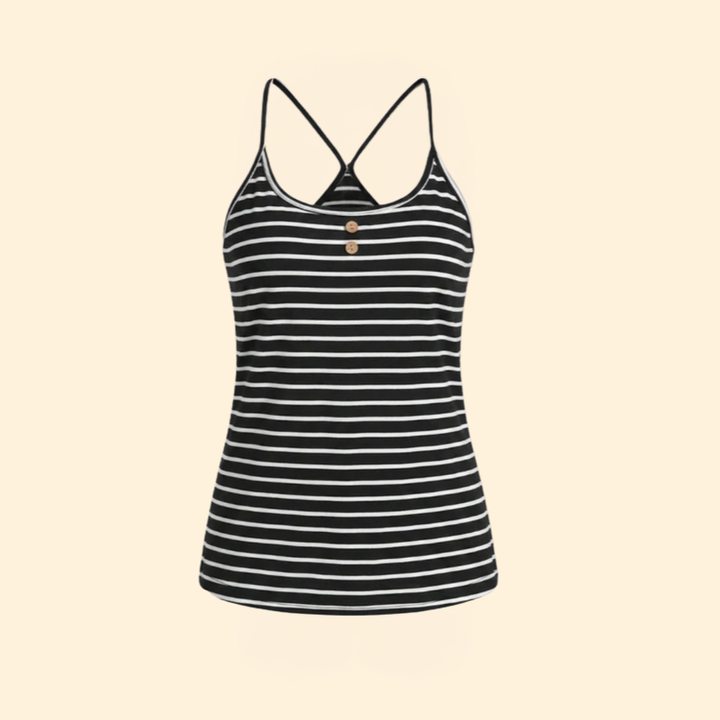 Women’s Tank Top with Front Button Accents