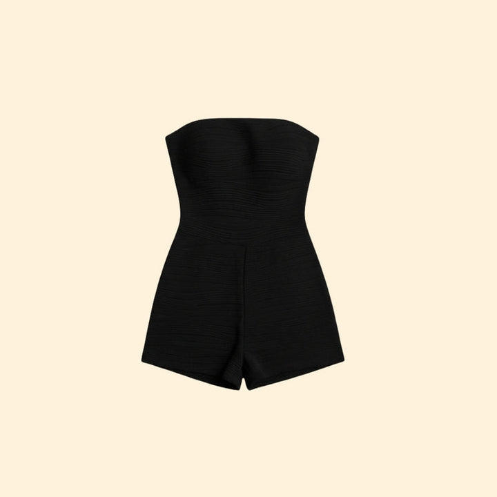 Women’s Fitted Jumpsuit with Ruffled Texture