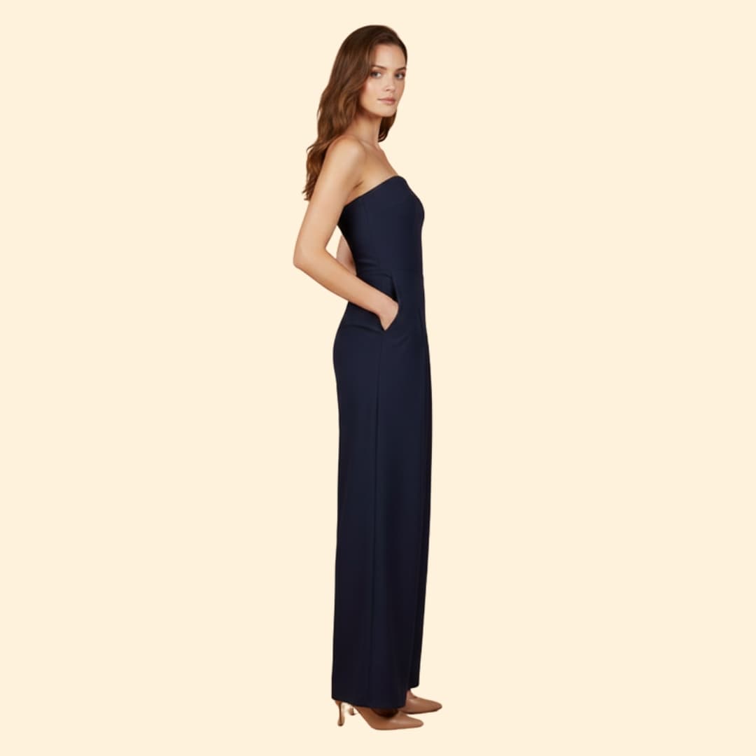 Women's Strapless Jumpsuit Wide-Leg Fit