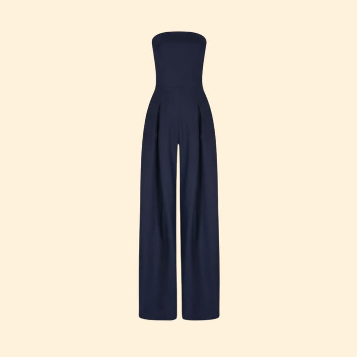 Women's Strapless Jumpsuit Wide-Leg Fit