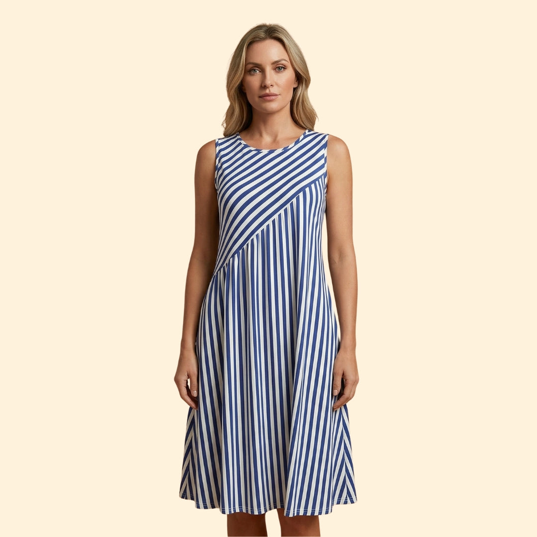 Women's Striped Sleeveless Dress