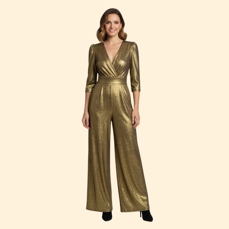 Women’s Elegant Jumpsuit with Wide Leg Pants