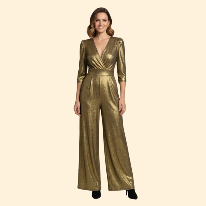 Women’s Elegant Jumpsuit with Wide Leg Pants