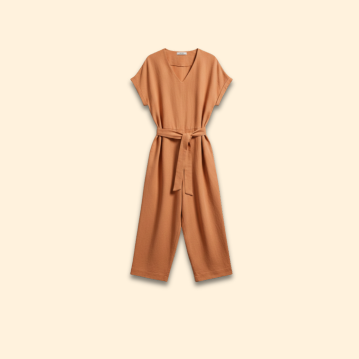 Women’s Stylish Jumpsuit with Belted Waist