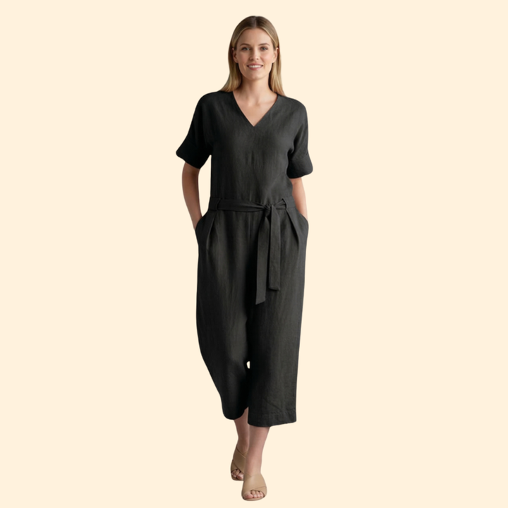 Women’s Stylish Jumpsuit with Belted Waist