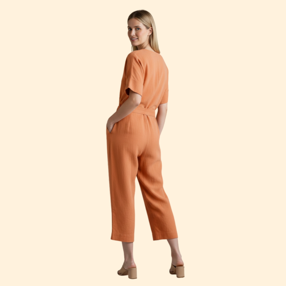 Women’s Stylish Jumpsuit with Belted Waist