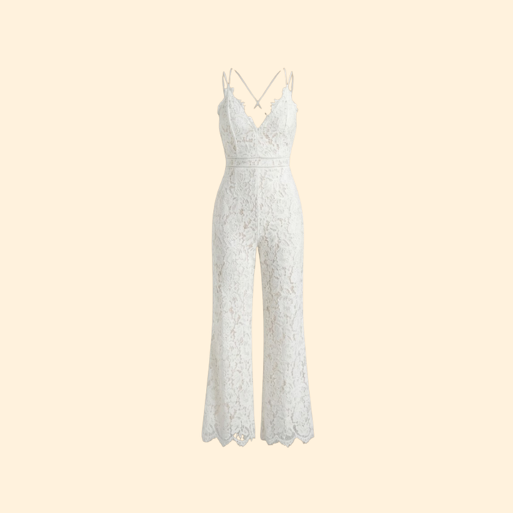 Women’s Stylish Jumpsuit with Lace Back Detail