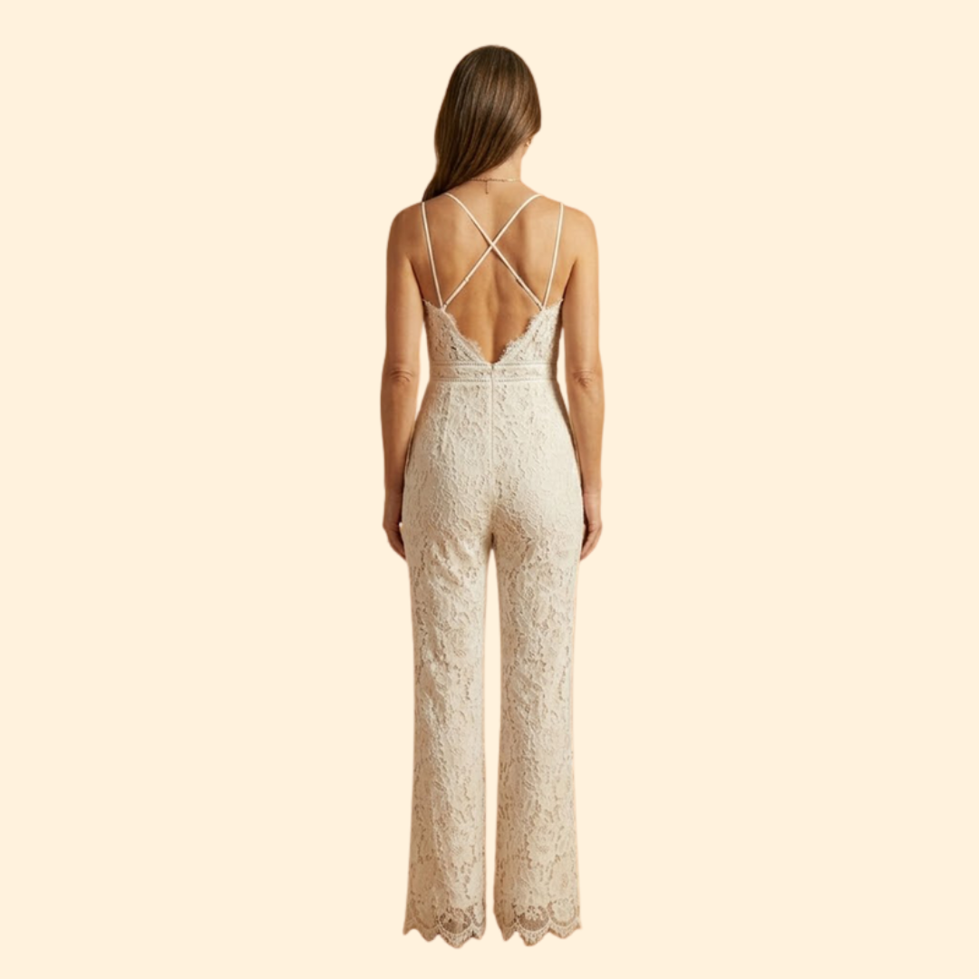 Women’s Stylish Jumpsuit with Lace Back Detail