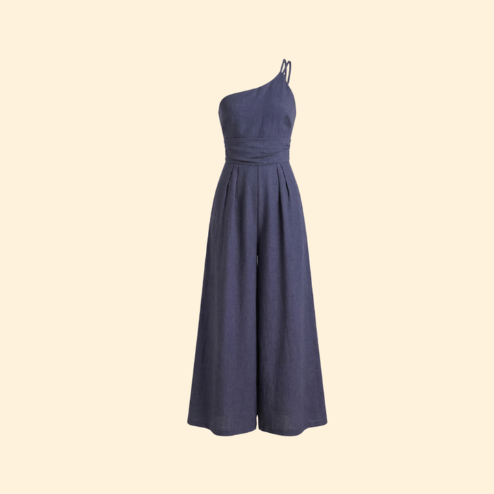 Women’s Stylish Jumpsuit with One-Shoulder Design