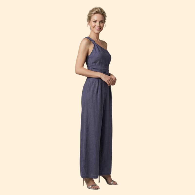 Women’s Stylish Jumpsuit with One-Shoulder Design