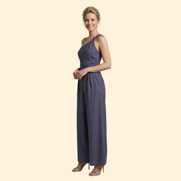 Women’s Stylish Jumpsuit with One-Shoulder Design