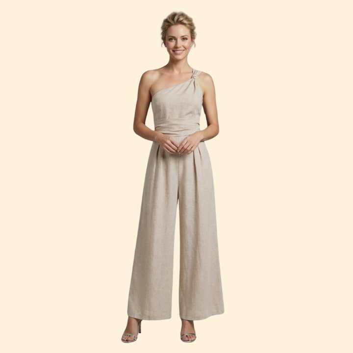 Women’s Stylish Jumpsuit with One-Shoulder Design