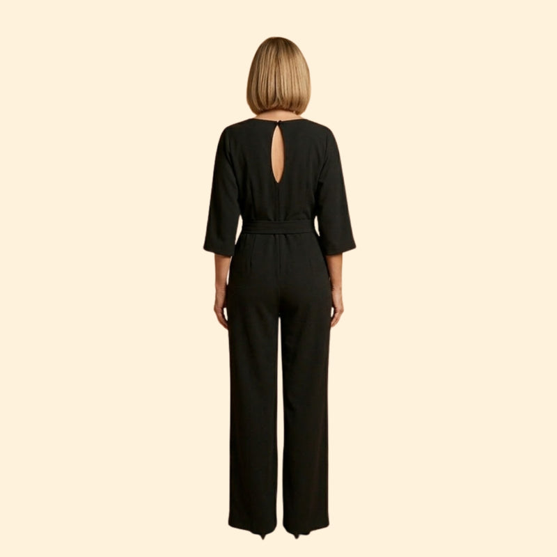 Women’s Chic Jumpsuit with Belted Design