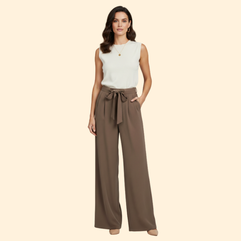 Women’s Loose Fit Pants with Front Pleats